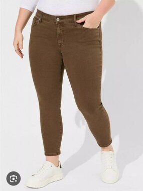 Torrid Perfect Skinny Ankle Vintage Stretch Mid Rise Jeans